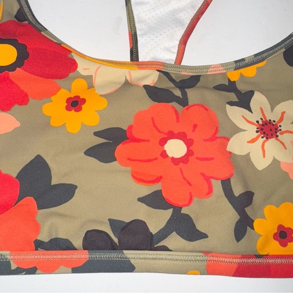 TORY SPORT Sports Bra Printed Floral Racerback Sz Large - Picture 8 of 11